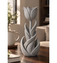 Spiral Lale Çiçeği Dekoratif Biblo