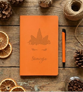 Kişiye Özel Unicorn Defter Doğum Günü Hediyesi (Turuncu)