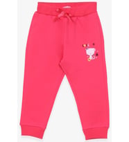 Breeze Kız Bebek Eşofman Altı Kedi Baskılı 6 Ay-2 Yaş, Mercan