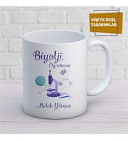 Kişiye Özel İsim Yazılabilir Biyoloji Öğretmeni Kupa Bardak