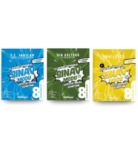 PRUVA AKADEMİ YAYINLARI 8. Sınıf iNKILAP + DİN + İNGİLİZCE Branş Denemeleri (3 Kitap)