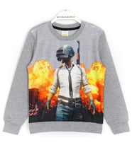 PUBG Mobile Erkek Çocuk Sweatshirt 5 - 13 Yaş Gri