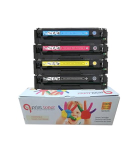 HP 203X CF540X MUADİL TONER SET 4 RENK M254 M280 M281 LBP621 LBP640 CRG054H CRG045H 201X