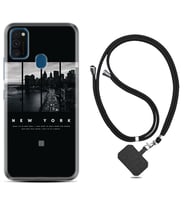 Samsung M21 M22 M23 M30 M31S M32 Kılıf Boyun Askılı Silikon New York 1612