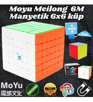 Orijinal MoYu Meilong 6x6 Manyetik Küp 6M - Moyu Speed Cube - Moyu 6x6 Zeka Küpü - Zeka Küpü - Magne (Çok Renkli)