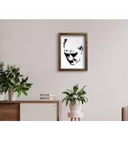 BK Home Atatürk Tasarımlı Doğal Masif Ahşap Çerçeveli Tablo 45x65cm-45