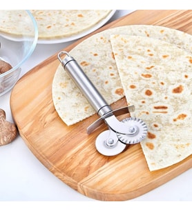 Çift Başlıklı Pizza Hamur Bıçağı