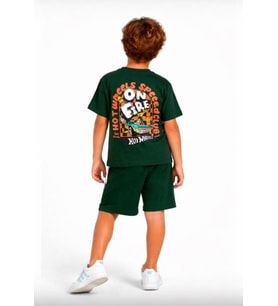 Cg Kids Hot Wheells Erkek Çocuk Tshirt&Şort Alt Üst Takım Sırt Baskı Detaylı Süper Kalite