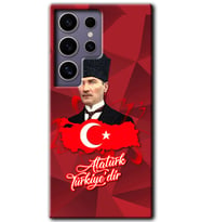 Galaxy S24 Ultra Kılıf HD Desen Baskılı Kılıf - Atatürkiye