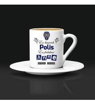 Polis Annelere Hediye Türk Kahvesi Fincanı