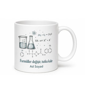Kimyagere Beherglass Reaksiyon Denklemi Asit Baz Dengesi Kupa Hediye Bardak