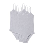 3 Adet İp Askılı Kadın Çıtçıtlı Body Gri