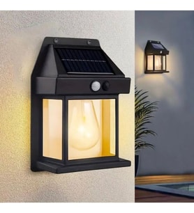Solar Rustik Ampullü Duvar Lambası - Gün Işığı