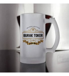 Kişiye Özel Yakın Arkadaş İçin Gravürlü Bira Kadehi
