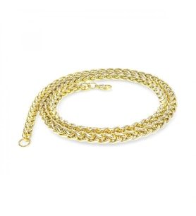 Moncuk Design Sarı Renk Çelik Kolye 6Mm 3351CEK018