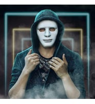 Beyaz Renk Hip Hop Anonim Jabbawockeez Dans Maskesi 18x19 cm