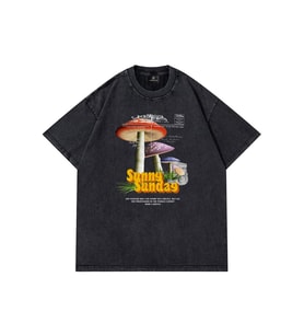 Trendiz Unisex Sunny Sunday Yıkamalı Gri Tshirt