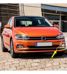 VW Polo 2018-2021 Ön Tampon Orta Izgara Sol Parça Kromlu 2G0853677S