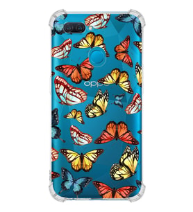 PrintiFy Oppo A12 Uyumlu Water Color 2 Baskılı Şeffaf Köşe Korumalı Antişok Kılıf