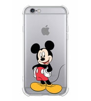 Apple iPhone 6 Uyumlu Köşe Korumalı Antişok  Kapak Mickey Mouse Tasarımlı Şeffaf  Kılıf