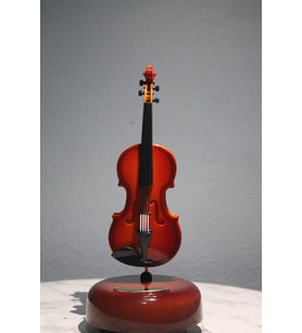 Kişiye Özel Keman Tasarımlı Kurmalı Müzik Kutusu