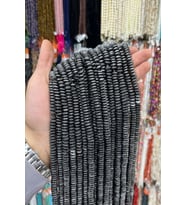 Hematit Taşı Rondela Kesim Füme 8x3mm Doğal Taş Dizi
