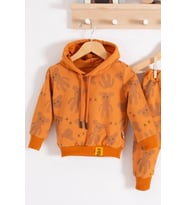 Cool Bear Kapüşonlu % 100 Pamuk Erkek Bebek Takımı