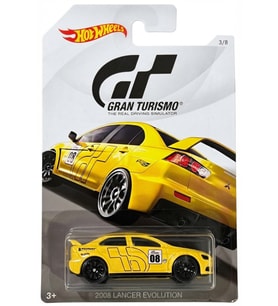 Hot Wheels 2008 Lancer Evolution - Sarı - 1/64 - 2018 - Gran Turismo - FKF29