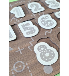 Çocuk Puzzle (Yapboz) Birinci Sınıf Ahşap Rakamlar Eğitici Öğretici Eğlenceli Set