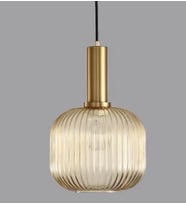 Rsylight Rustik Dekoratif Metal Modern Bal Opal Camlı Tekli  Avize çap:20