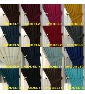 1E3 Kat Pileli Fon Kumaş-Yan Perde Dökümlü Sade Şık Kadifemsi Yumuşak Soft Tasarım (Model 1)