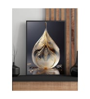 Tablo Ahşap Çerçeveli Tablo Çerçeveli Poster Su Damlası, Soyut Tablo (Karışık)