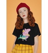 Unisex Peppa Pig Baskılı Çizgi Film Çocuk Tişört (1-12 Yaş)