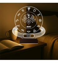 Luvivia Koç Burcu Aries Astroloji Doğum Günü Hediyesi Kişiye Özel 3D Lamba - Masa Gece Lambası