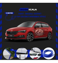 Skoda Scala Oto Araç Kapı Koruma Fitili 5metre Parlak Mavi Renk