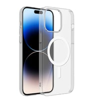 iPhone 14 Pro Kılıf Kablosuz Şarj ve Magsafe Destekli SlimSafe Premium Sert PC Silikon Kapak (Renksiz)