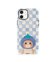 iPhone 11 Vorian Çift Katmanlı MagSafe Kılıf Blueberry Cat Check