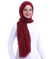Desenli Pamuk Şal Bordo (Karışık)