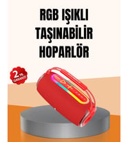 Ipx6 Su Geçirmez Rgb Led Işıklı Taşınabilir Bluetooth Hoparlör 2400 Mah