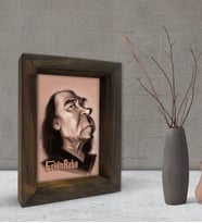 BK Gift Erkin Baba Tasarımlı Dekoratif Doğal Masif Ahşap Çerçeve 15x20cm-2 (Beyaz)