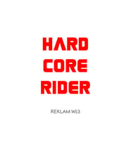 Hard Core Rider Oto Cam Sticker Kırmızı 20*17 Cm