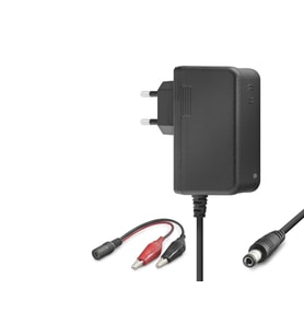12V 1.2A 14.4W Krokodil Uç Akü Şarj Adaptörü - Siyah B5056