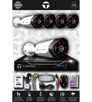 TURKNO 5 Kameralı Galia 5 Dış Kamera Set 1 TB HDD Full HD Gece Görüşlü Güvenlik Kamerası Sistemi