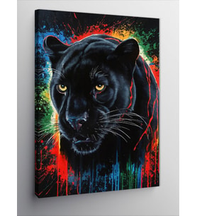 Kanvas Tablo Siyah Panter