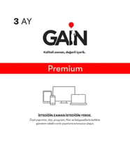 GAİN Premium 3 Aylık Üyelik (Siyah)