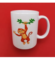 Sevimli Maymun Baskılı Kupa Bardak