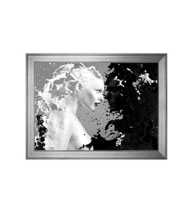 Kadın Motifli Kanvas Tablo 80 x 110 cm Silver Çerçeve