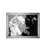 Kadın Motifli Kanvas Tablo 80 x 110 cm Silver Çerçeve