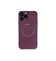 iPhone 14 Pro Kılıf Jack Magneticsafe Lens Silikon - Mürdüm
