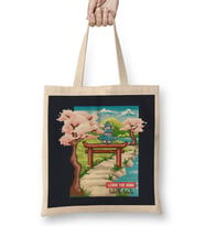 Leave The Road Take The Trails Japanese Garden Pixel Art Bez Çanta Uzun Saplı